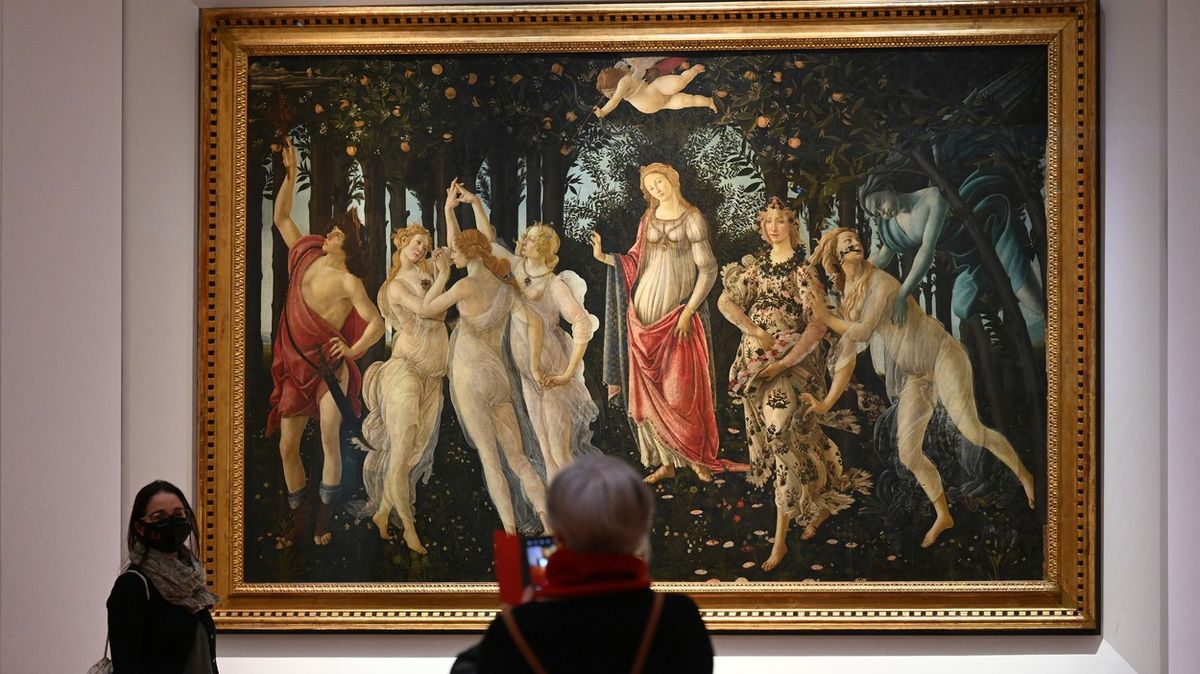 Klimatičtí aktivisté se přilepili k Botticelliho obrazu